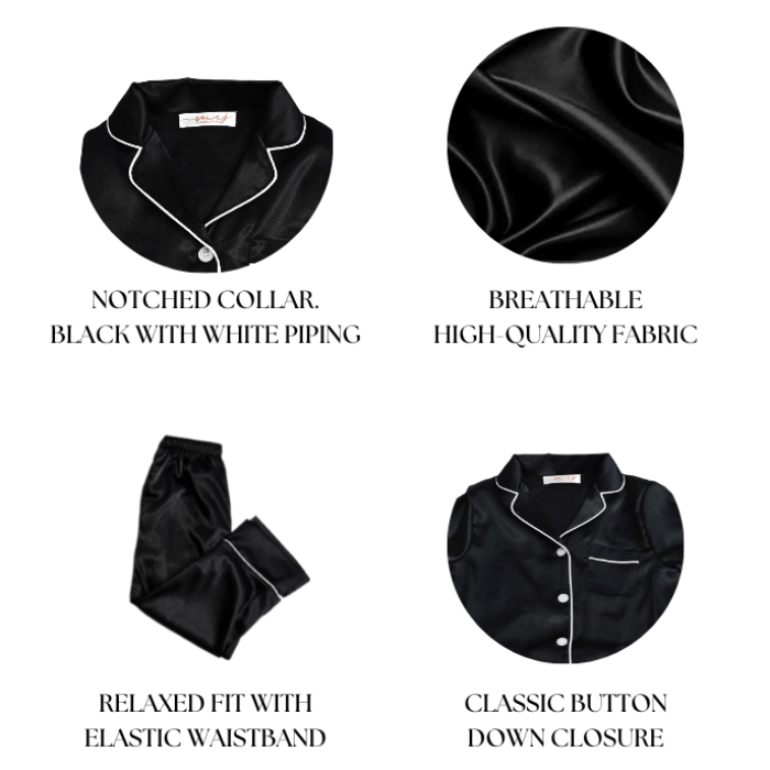 Zuri - Toddler & Kids Satin PJ Set